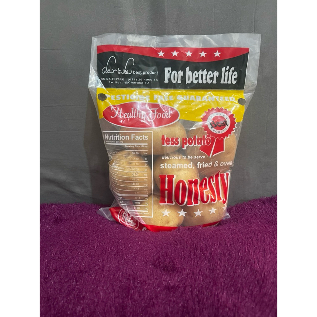 

Honesty Tess Potato - Kentang tess Bebas Pastisida 1,2kg