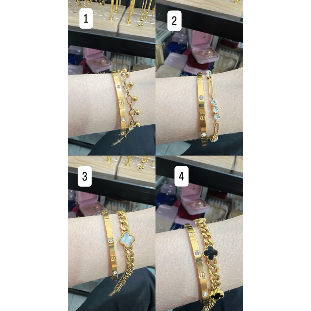 gelang set titanium