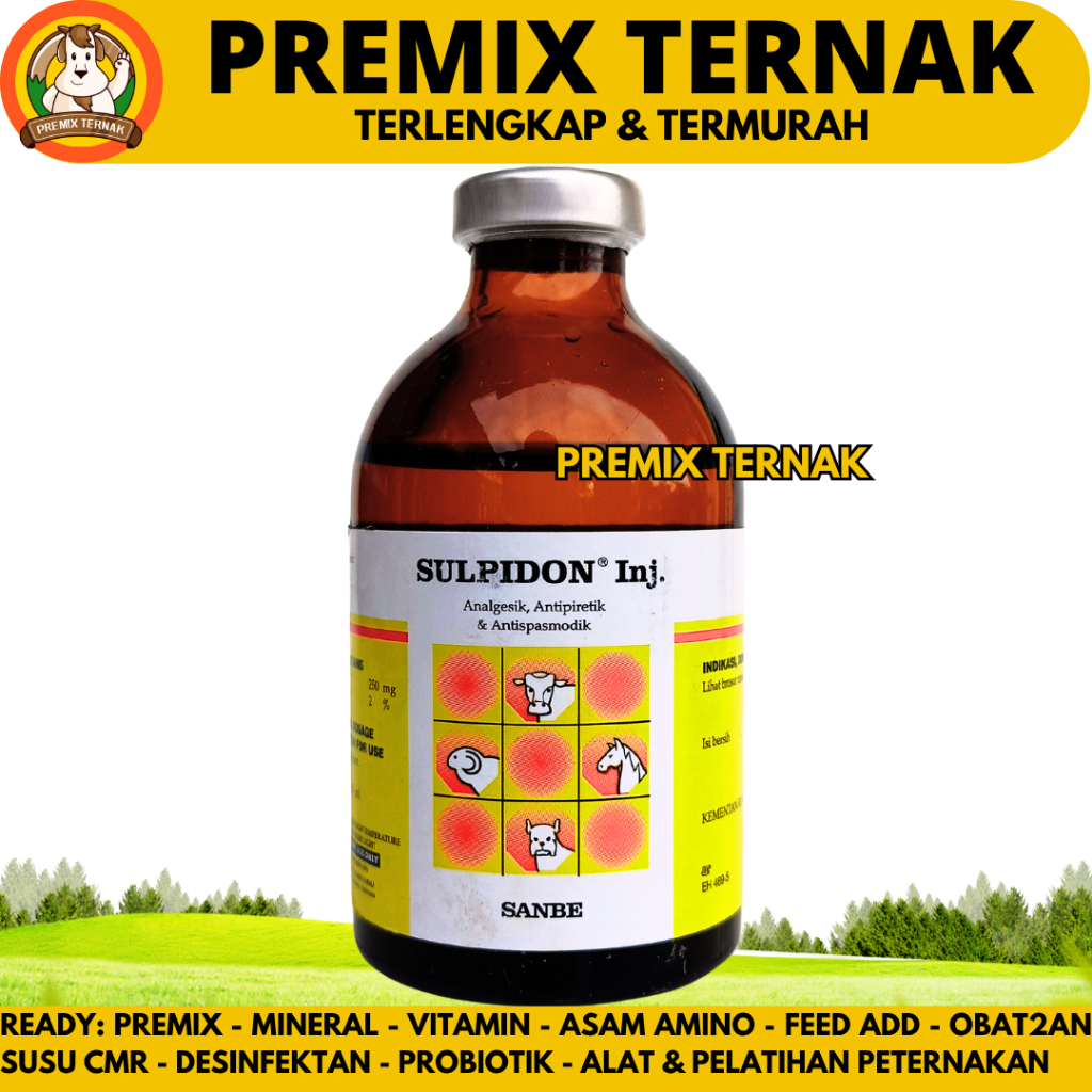 TERBARU SULPIDON 100ML & SULPIDON 50ML SANBE - OBAT PEREDA SAKIT HEWAN ANALGESIK ANTIPIRETIK
