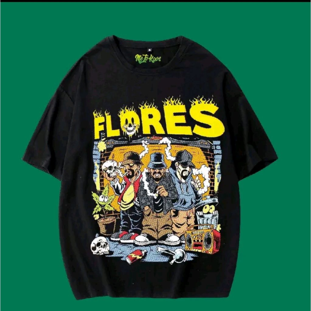 kaos FLORES kaos print DTF