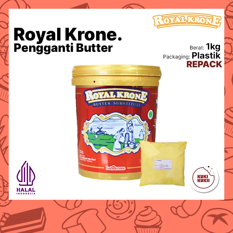 

ROYAL KRONE SALTED Butter Substitute REPACK 1kg | Royal Krone Pengganti Mentega 1 kg