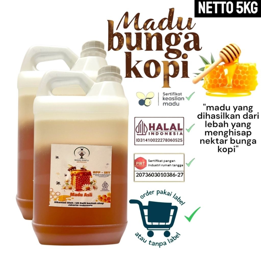 

madu nektar bunga kopi isi 5kg madu asli tanpa campuran_ sudah diuji laboratorium,halal