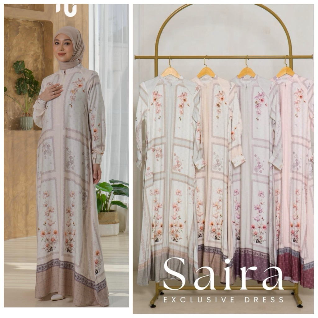 Saira  Dress Gamis Alira Busui Original Premium Cantik Mewah