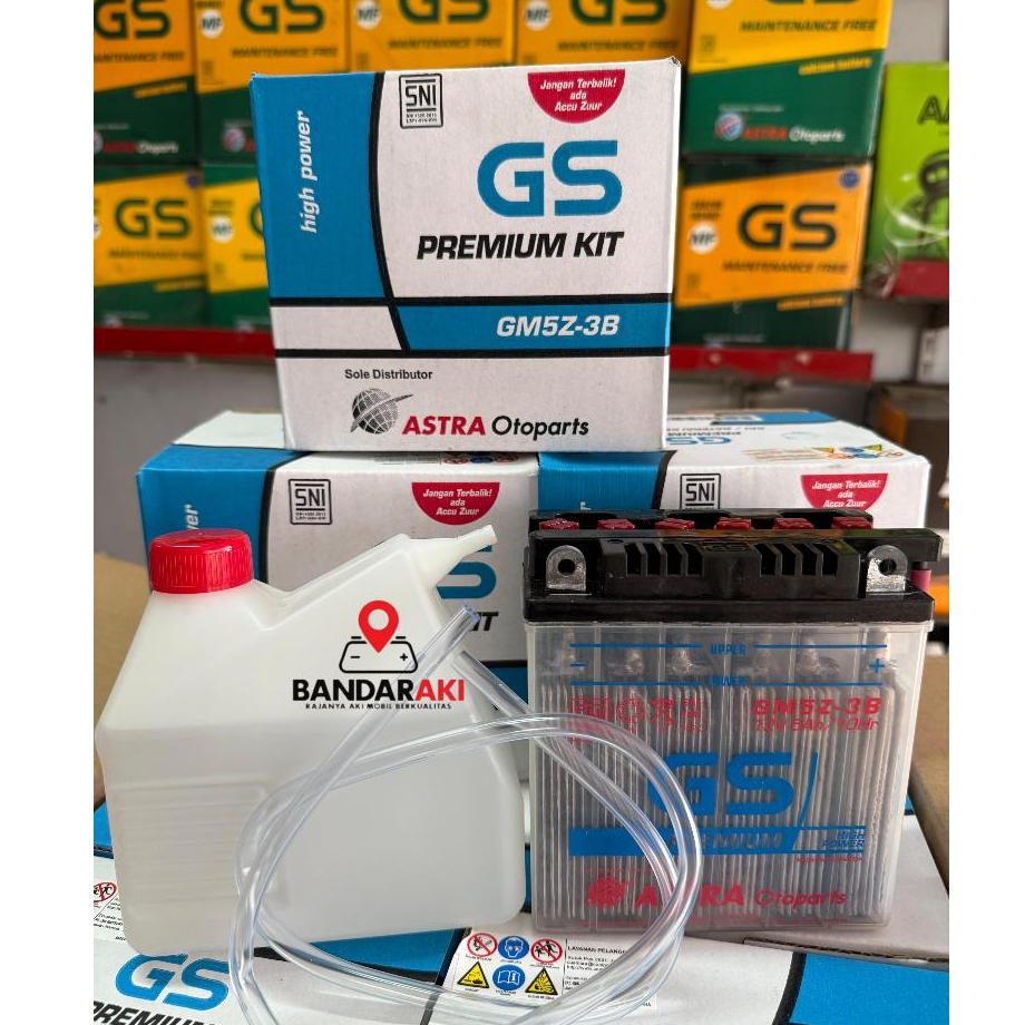 Aki Basah Motor GS Astra GM5Z-3B Original JAMINAN 100% Asli