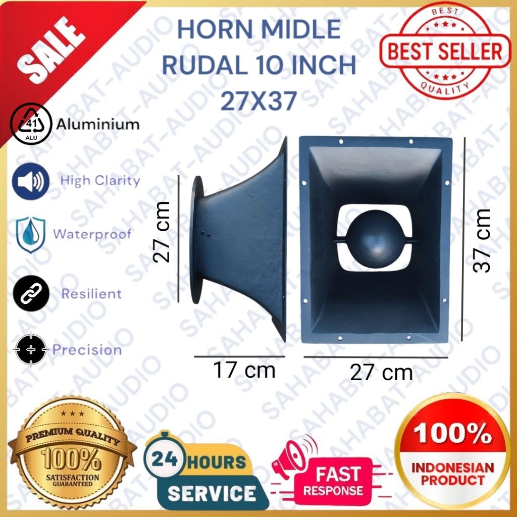 Horn midle rudal 10 inch 27 x 37 Diral aluminium