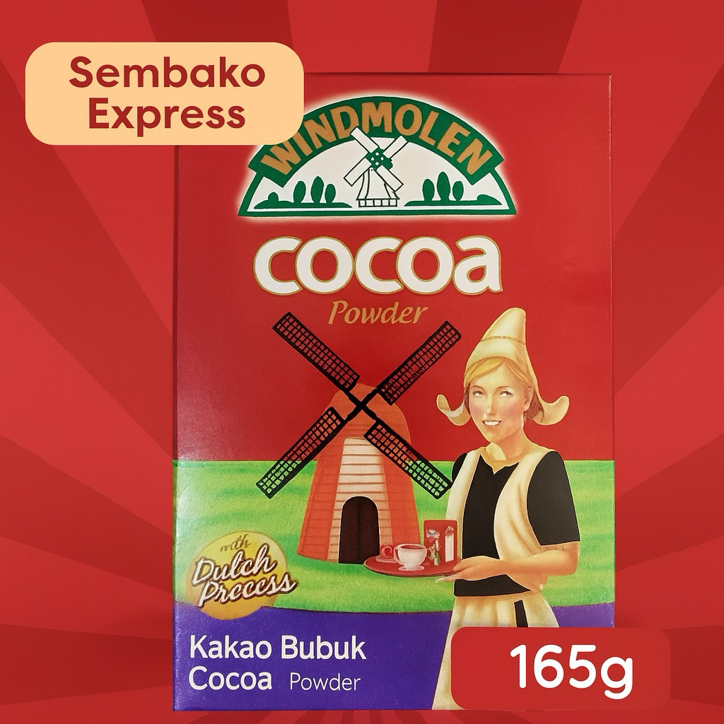 

Windmolen Cocoa Powder 165g – Cokelat Bubuk Dutch Process