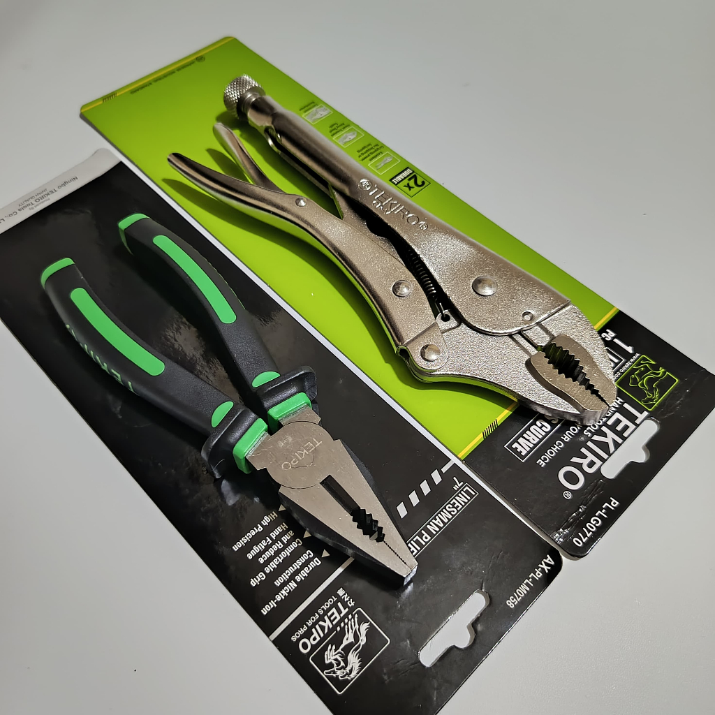 Paket Tang Tekiro 2 Set - Tang Buaya Tekiro 10 Inch / Tang Jepit Tekiro & Tang Kombinasi Jepit Poton