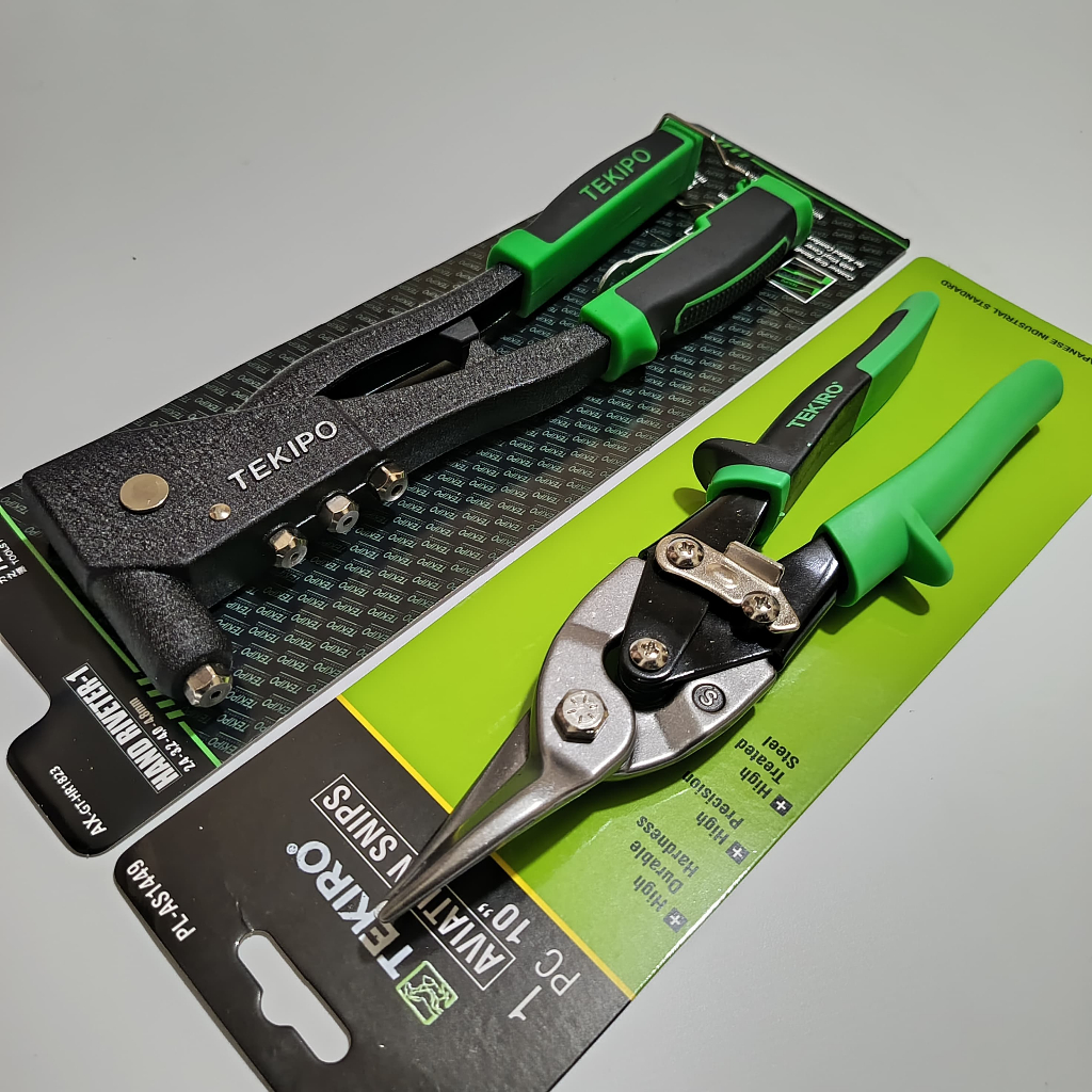 Paket Tekiro 2 Set - Tang Rivet Tekiro Original Tekipo Hand Riveter / Tang Ripet & Gunting Baja Ring