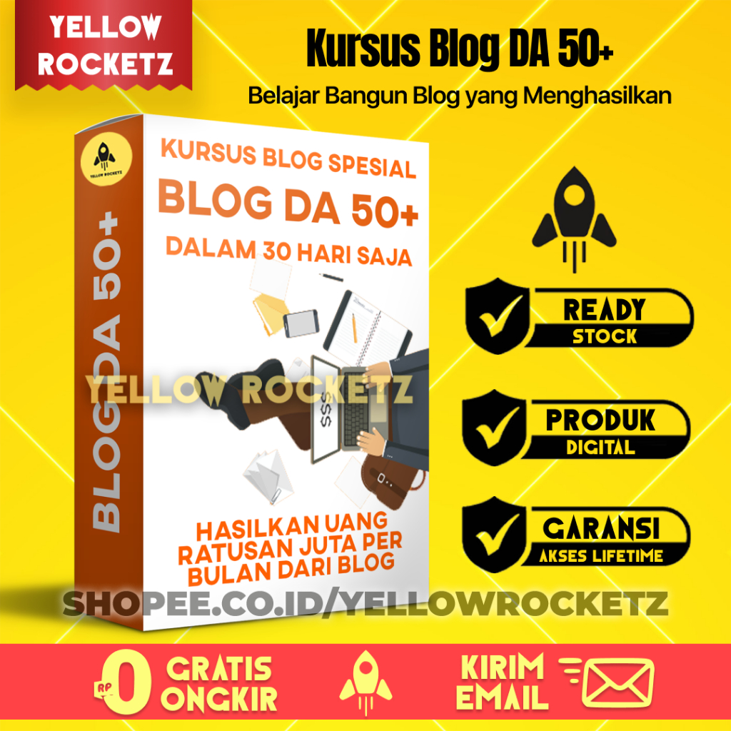 Kelas Bangun Web BLOG DA 50+ Dalam 10 Hari Saja - Materi Pembelajaran Bangun Domain Authority