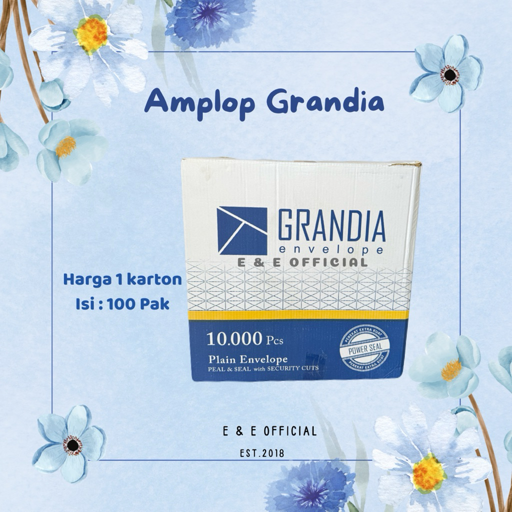 

[KARTON] AMPLOP GRANDIA POLOS / KARTONAN AMPLOP GRANDIA 104 100 PCS / AMPLOP KONDANGAN