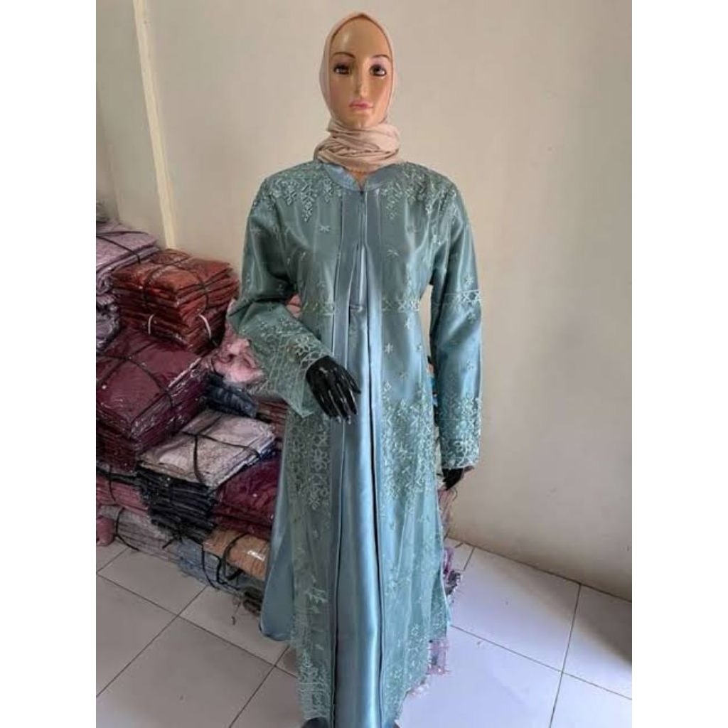 GAMIS KRISTAL SATIN BROKAT