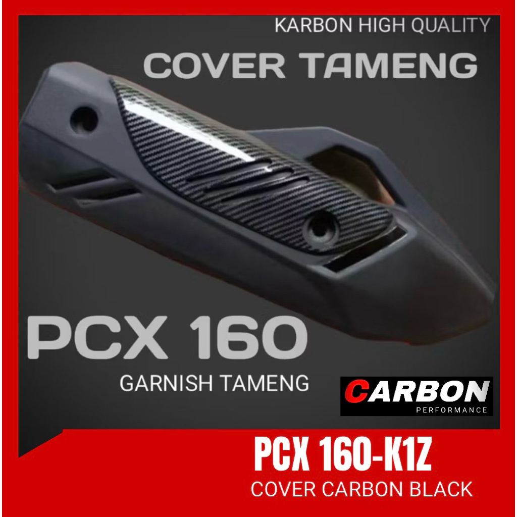GARNISH CARBON TUTUP KNALPOT VARIO 160 ▪️garnish tutup knalpot PCX 160 carbon