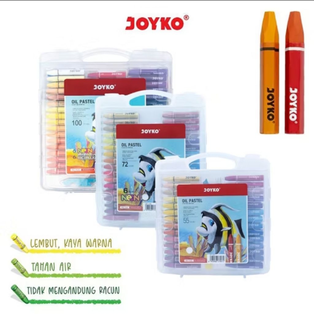 

Crayon Krayon Minyak Oil Pastel Joyko OP-55S OP-72S OP-100S