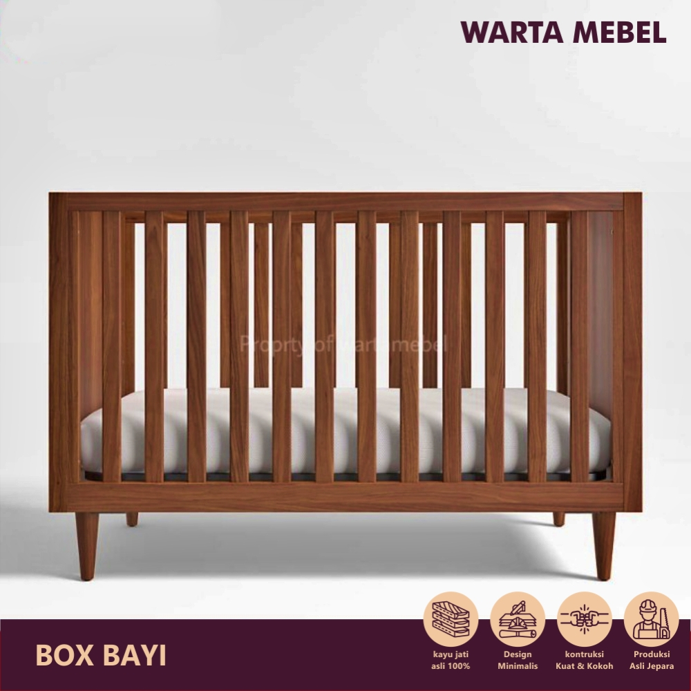 Baby Box Kayu Jati – Ranjang Bayi Minimalis Aman & Kokoh