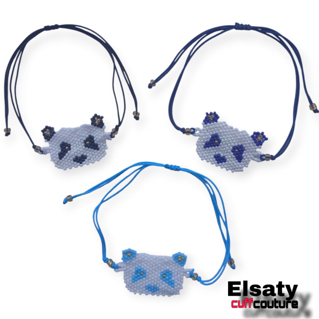 Panda motif bracelet,Gelang manik"handmade,gelang monte