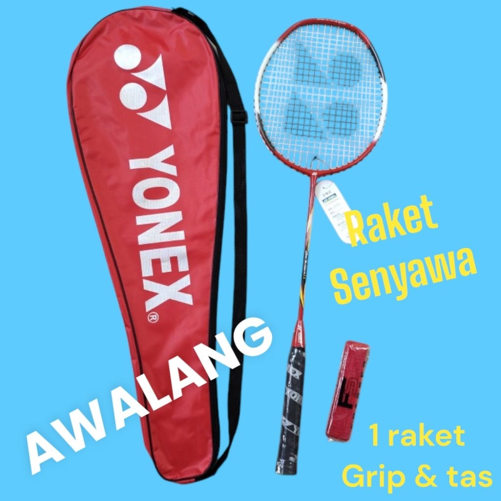 DISKON RAKET BULUTANGKIS PEMULA RAKET GRIP & TAS SIAP PAKAI RAKET BADMINTON GROSIR PBSI