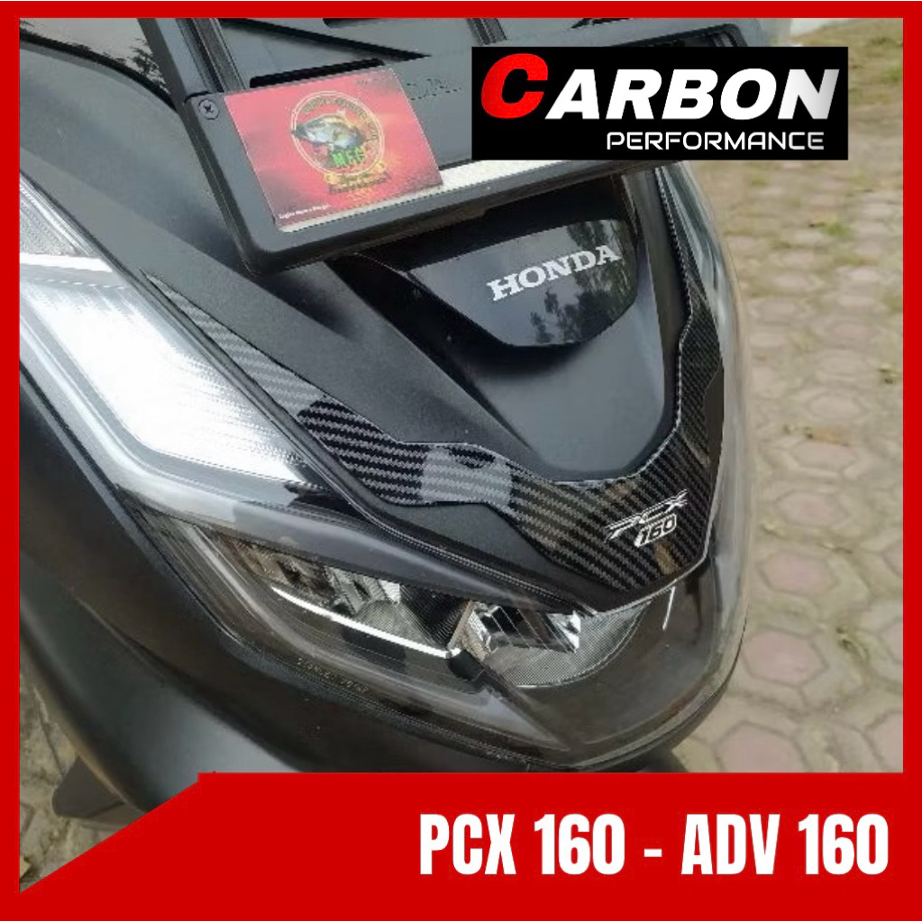 garnish PCX 160 carbon celup / garnish lampu / garnish headlamp