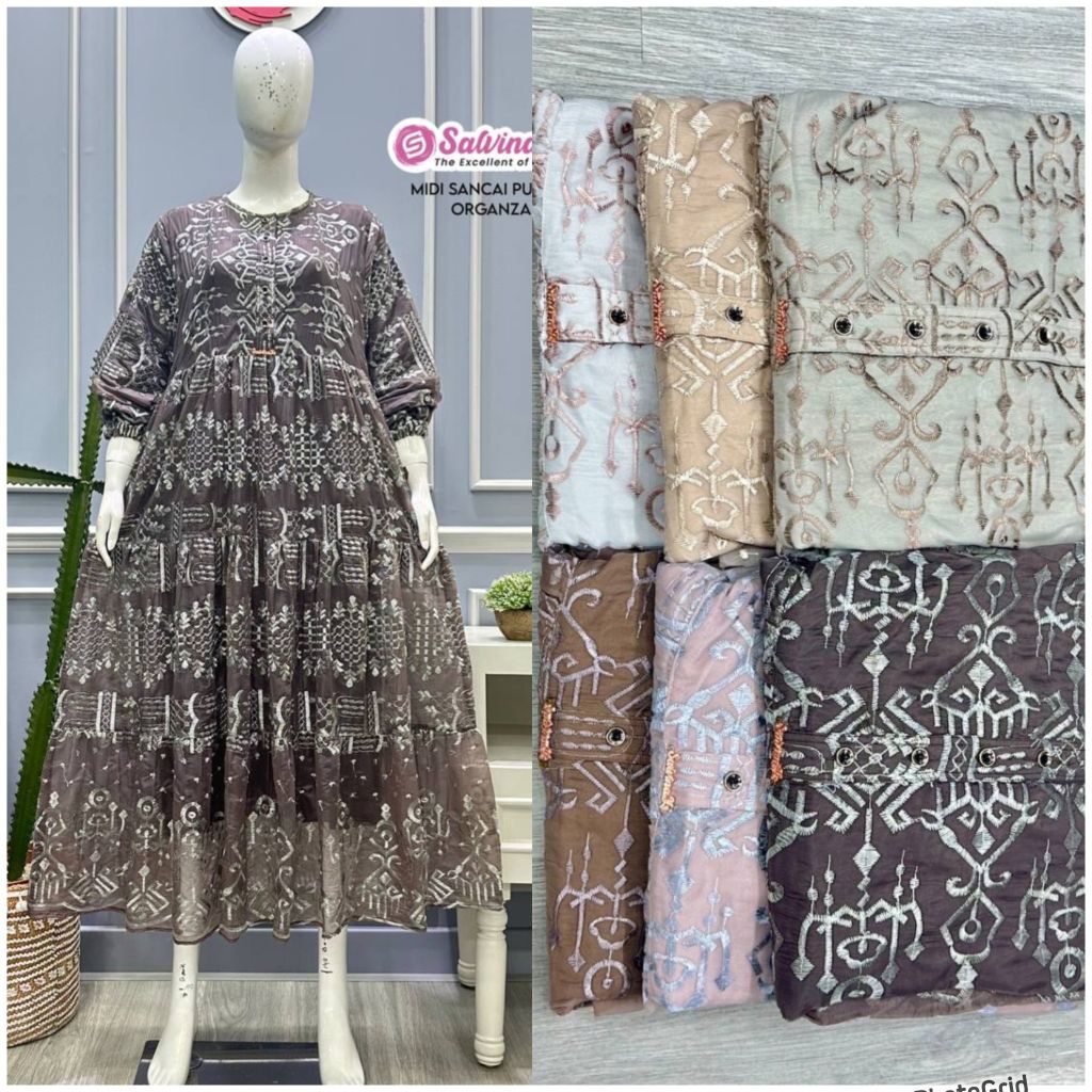 Gamis bordir by salvina.ys salvina bordir