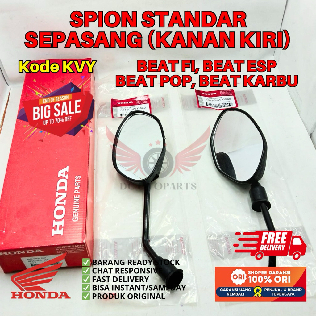 KVY SPION BEAT FI ORIGINAL AHM HONDA, SPION ORIGINAL BEAT ESP, SPION BEAT POP ORIGINAL, SPION BEAT K