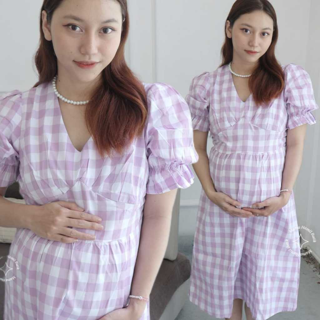 MAMAHAMILBUTIK Baju Hamil Menyusui Korea SAYONARA DRESS- DRO 214