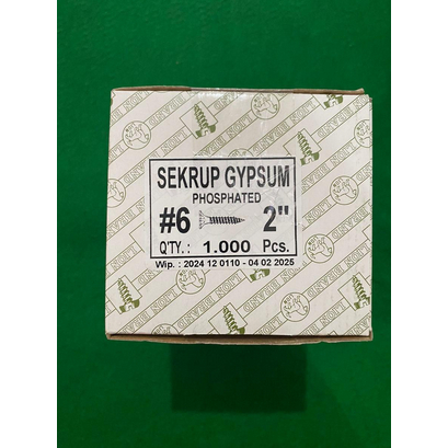Sekrup Gypsum 2" x 6mm @1000pcs