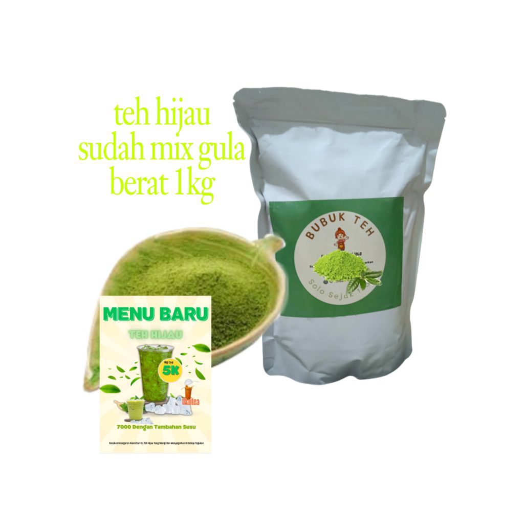 

TEH HIJAU JASMIN MIX GULA BUBUK TEH HIJAU