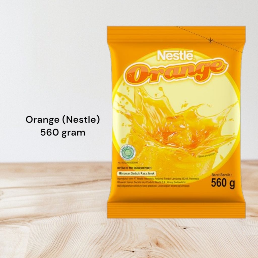

Orange minuman rasa jeruk dari nestle 560gram