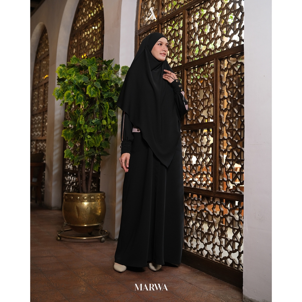 AIZA by ZALIFA - MARWA DRESS MUSLIM WANITA - SYARI ABAYA UMROH HAJI