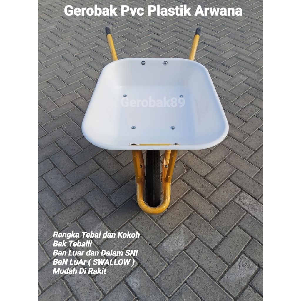 Gerobak Sorong Pasir Pvc Plastik TeBaLLL ( EXPEDISI BEBAS )Gerobak Angkong KUNING