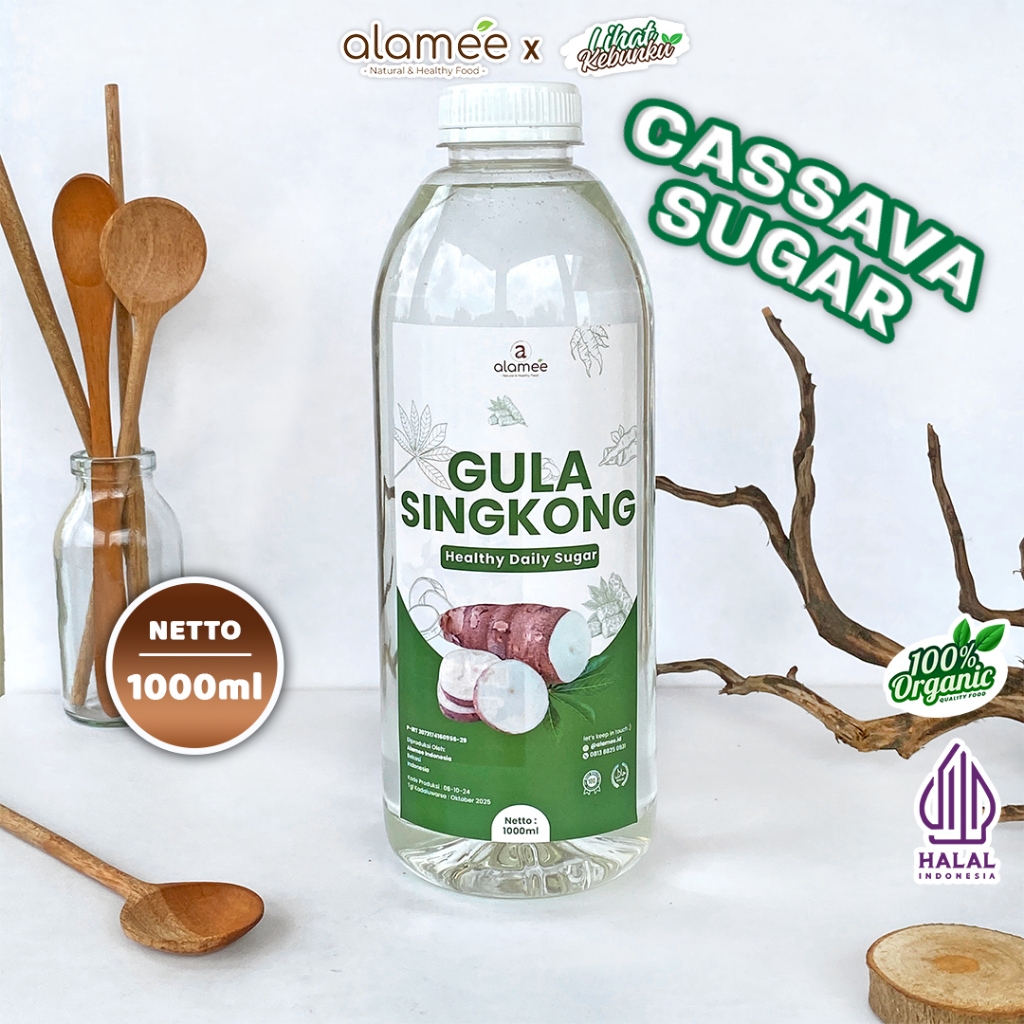 

ALAMEE Gula Singkong Organik Cair Rendah Kalori Pemanis Diet Sweetener Fructose Gluten Free 1000ml LIHAT KEBUNKU