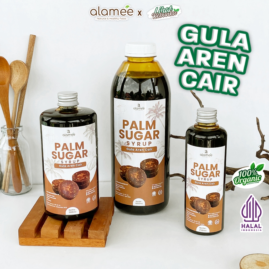 

ALAMEE Gula Aren Cair Syrup Palm Sugar Organic Liquid Organik Pure Murni Barista Brown Sirup Natural LIHAT KEBUNKU