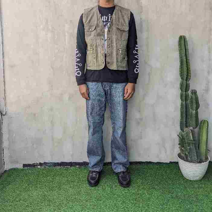 JACKET VEST FISHING OLIVE GREEN