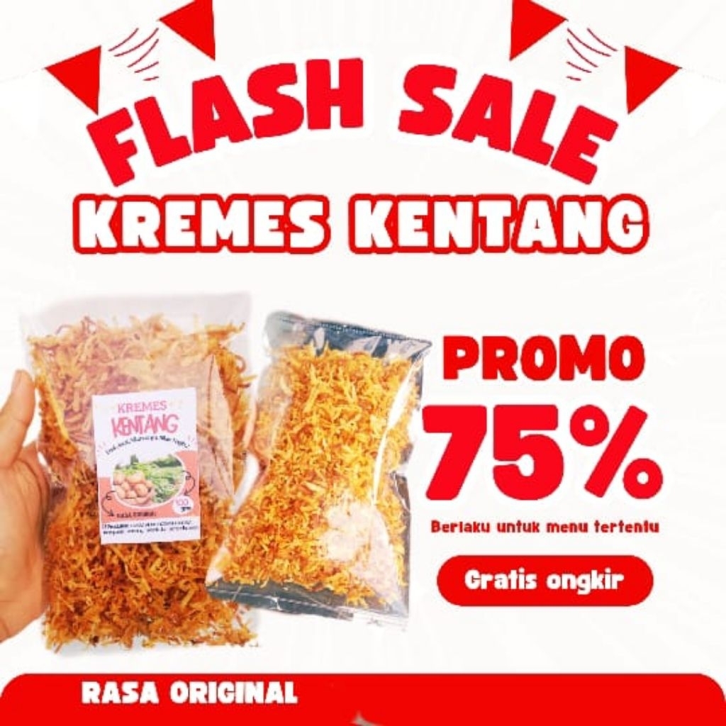 

KREMES KENTANG ORIGINAL 100 GRM / kremes Crispy / Kremes asli kentang / Kremesan Terlaris / kremes kentang / kremes premium