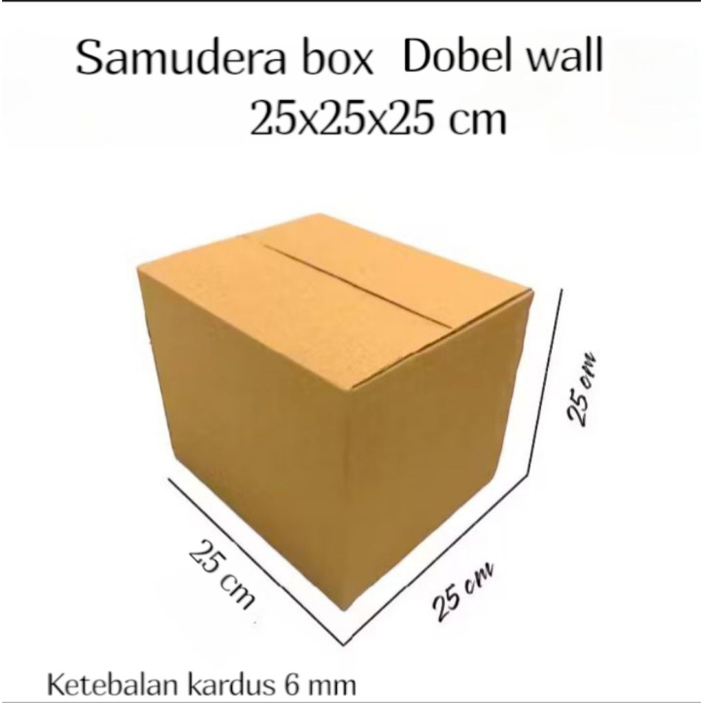 

kardus box uk 25x25x25 cm ( dobel wall ) polos