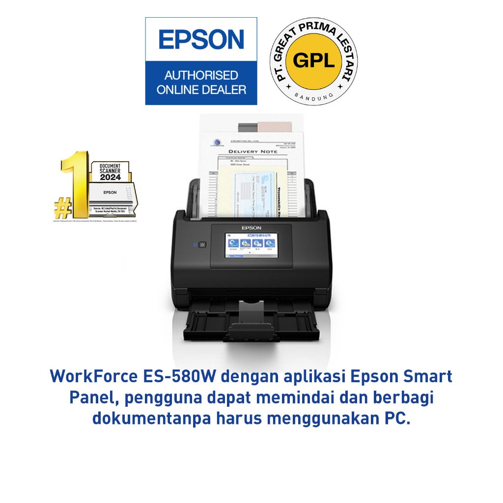 Scanner Epson WorkForce ES580 W ES-580W ES 580 W Duplex Sheet-fed