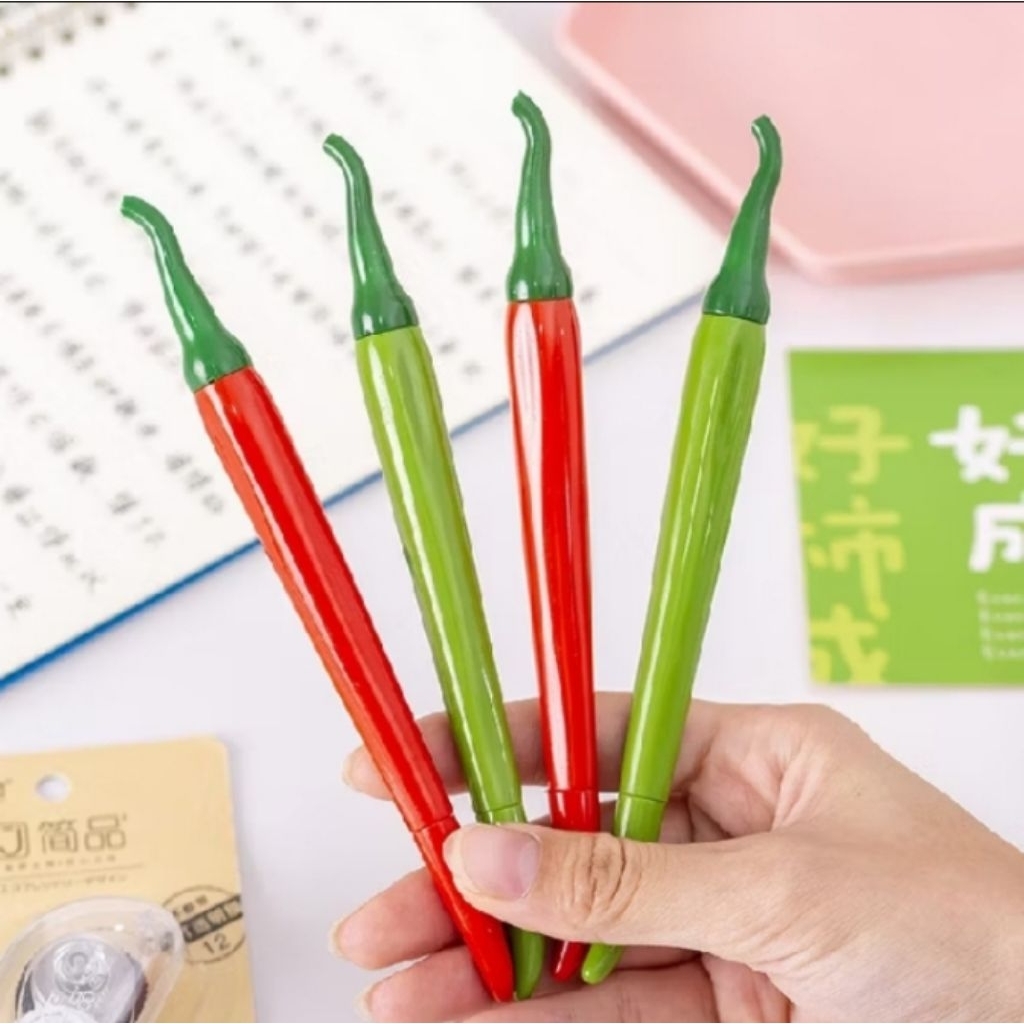 

Pulpen Unik Lucu (2 PCS)Model Cabai Merah Dan Cabai Hijau