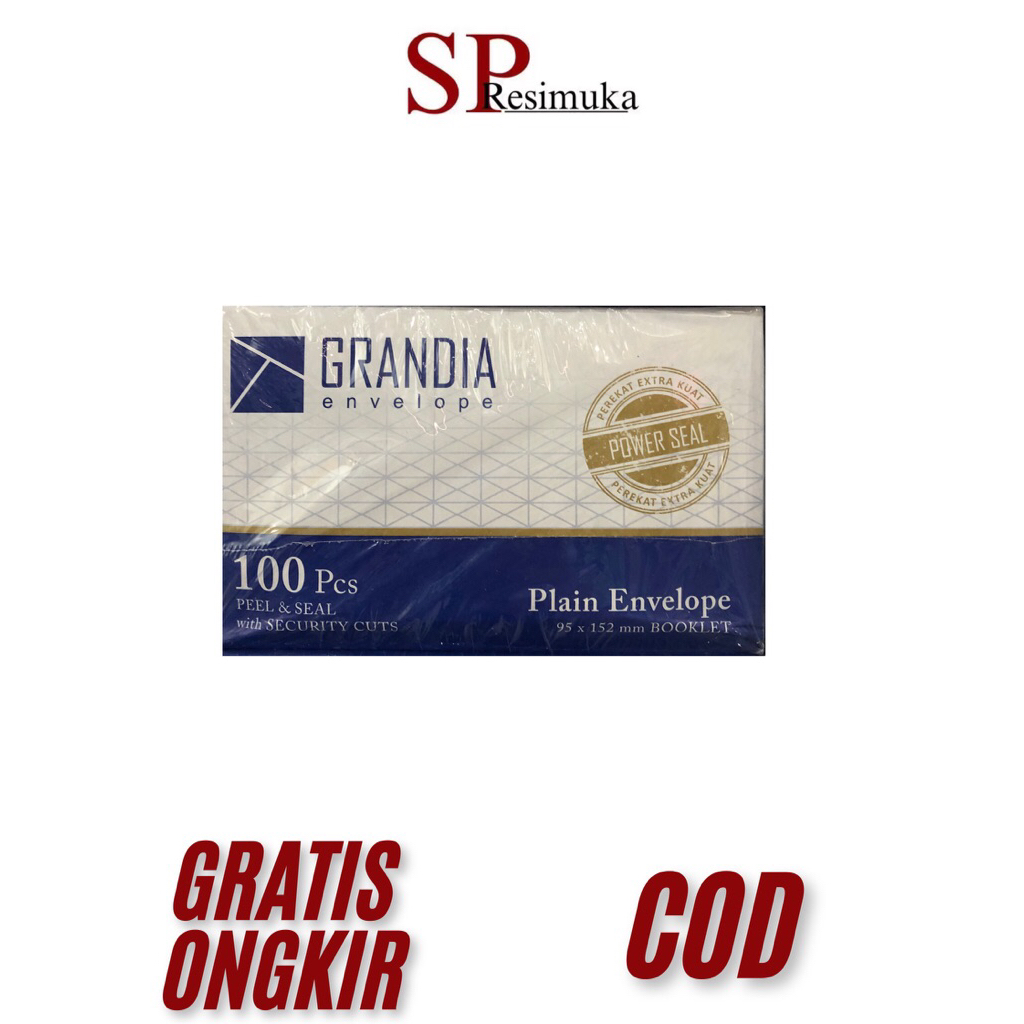 

AMPLOP GRANDIA PUTIH 1pak…100AMPLOP NO104