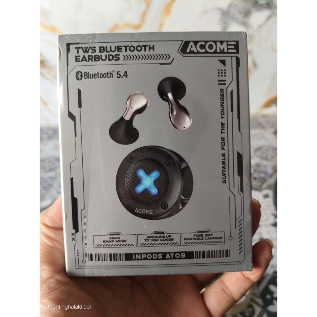 (BARU) Handsfree headset bluetooth TWS ACOME INPODS AT09 Original