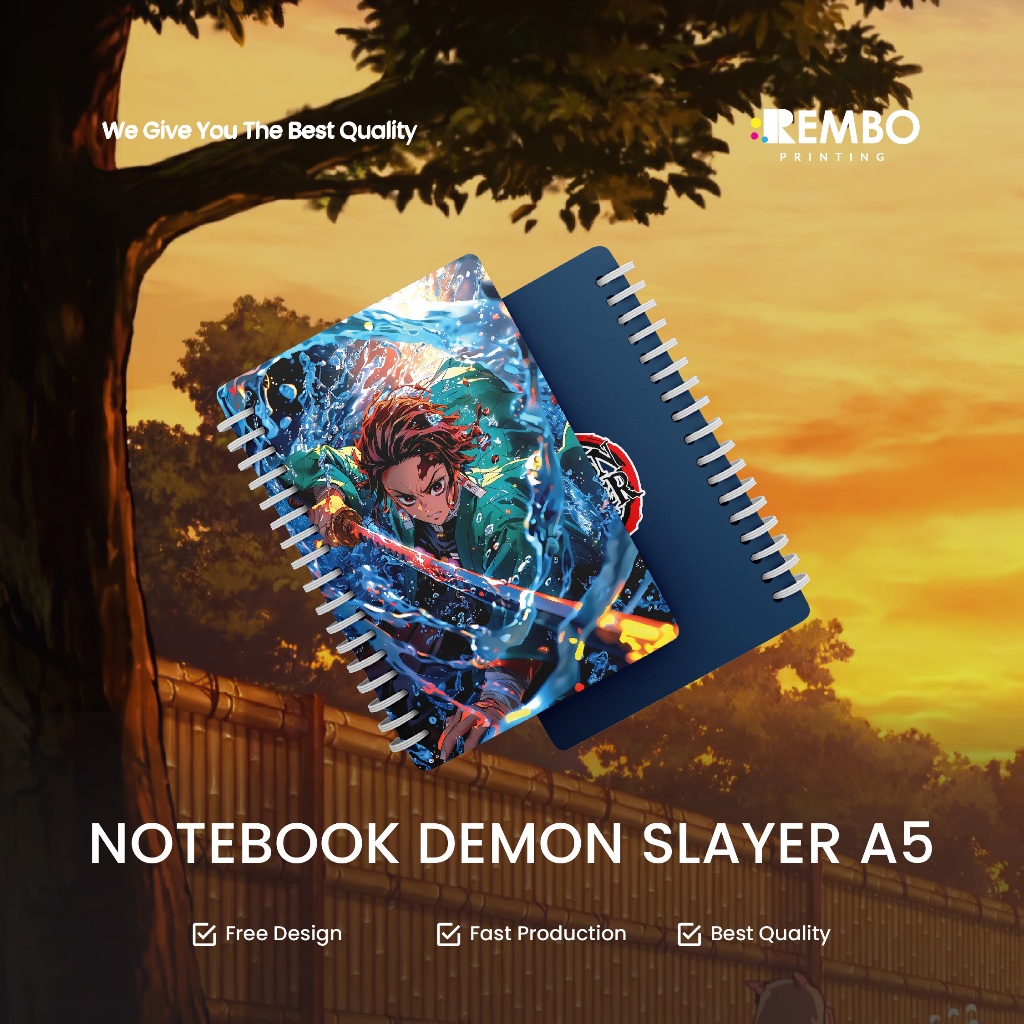 

NOTEBOOK DEMON SLAYER A5 / NOTEBOOK KIMETSU NO YAIBA / NOTEBOOK DEMON SLAYER UNOFFICIAL / NOTEBOOK ANIME / KIMETSU NO YAIBA UNOFFICIAL