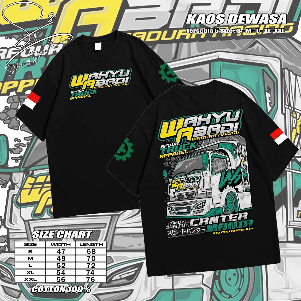 BAJU KAOS ATASAN TRUCK WAHYU ABADI - BAJU KAOS TRUK OLENG - KAOS TERLARIS - KAOS KEREN - KAOS TEBARU