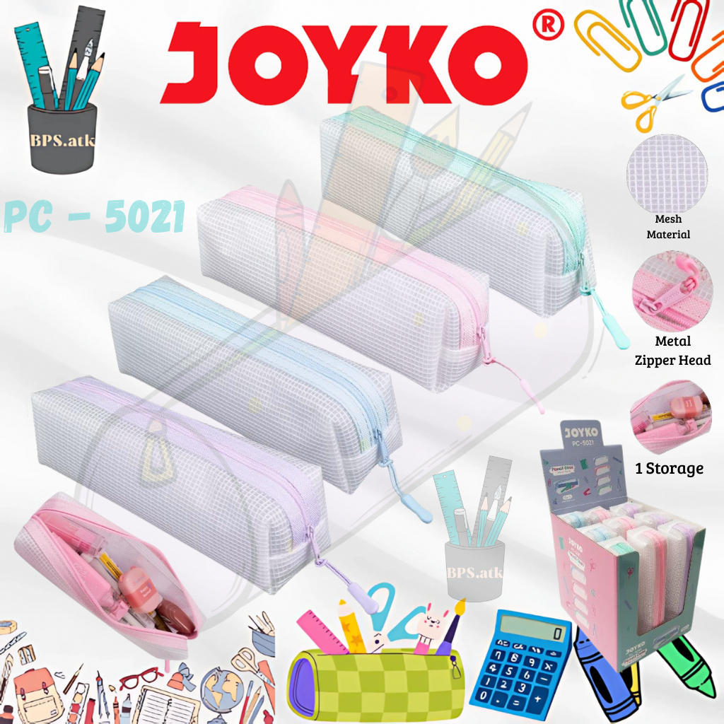 

Pencil Case JOYKO PCJ-5021 Kotak Pensil / Tempat Pensil Jaring Anak