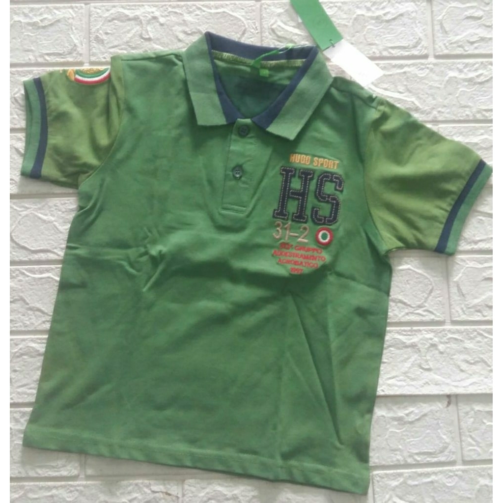 atasan kaos krah anak HUGO KIDS