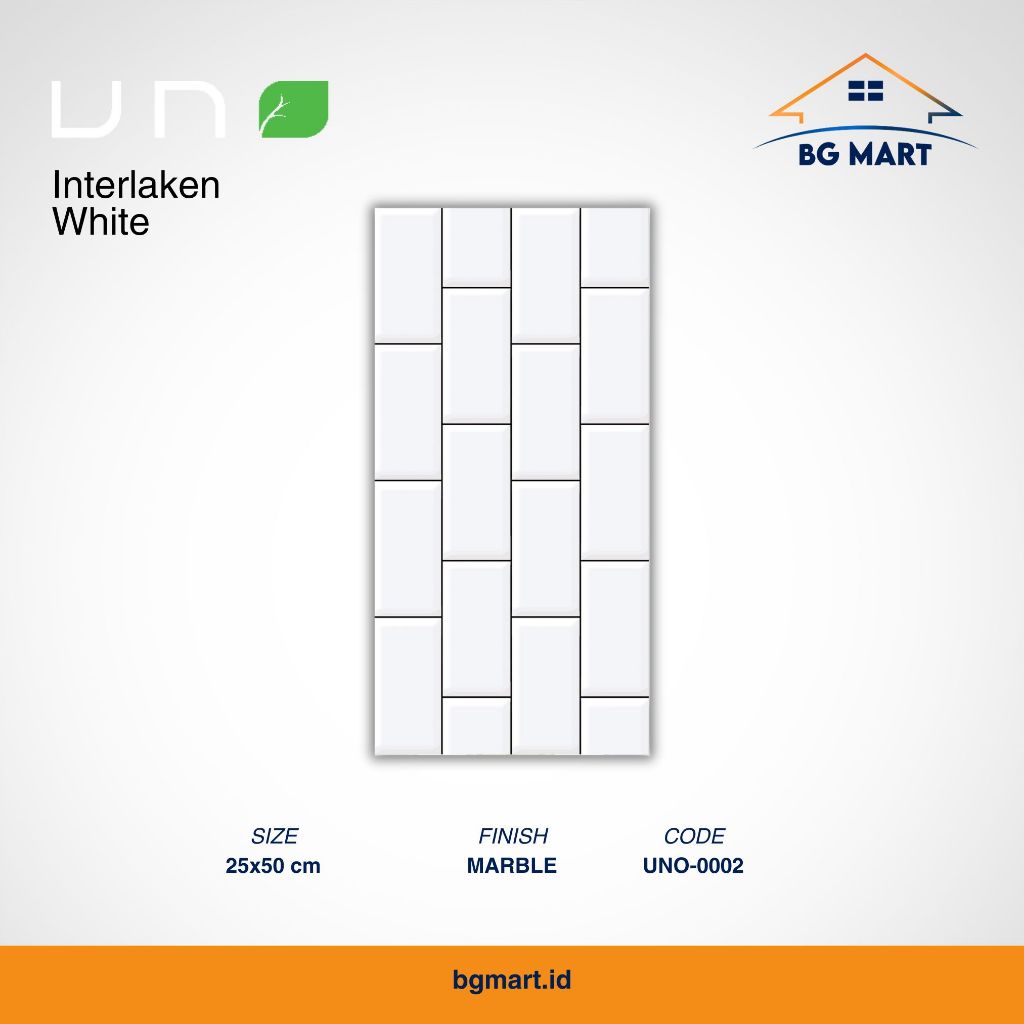 UNO Keramik Lantai 25x50 Interlaken White