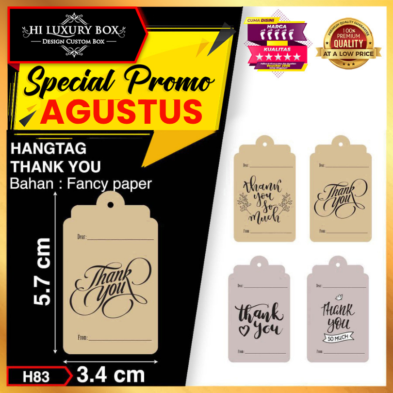 

Hangtag|Hangtag Murah|Hangtag Thank You|Hangtag Terima Kasih|H83