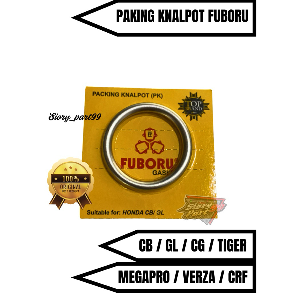 PAKING KNALPOT CB / GL / CG / TIGER / MEGA PRO / VERZA / CRF PERPAK GASKET FUBORU