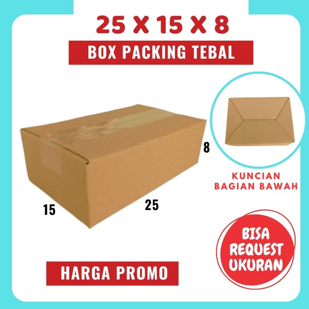 

Kardus 25x15x8 Box A0 Packing Karton Dus Kotak Kemasan kosmetik Jamu Obat Madu Diva Box