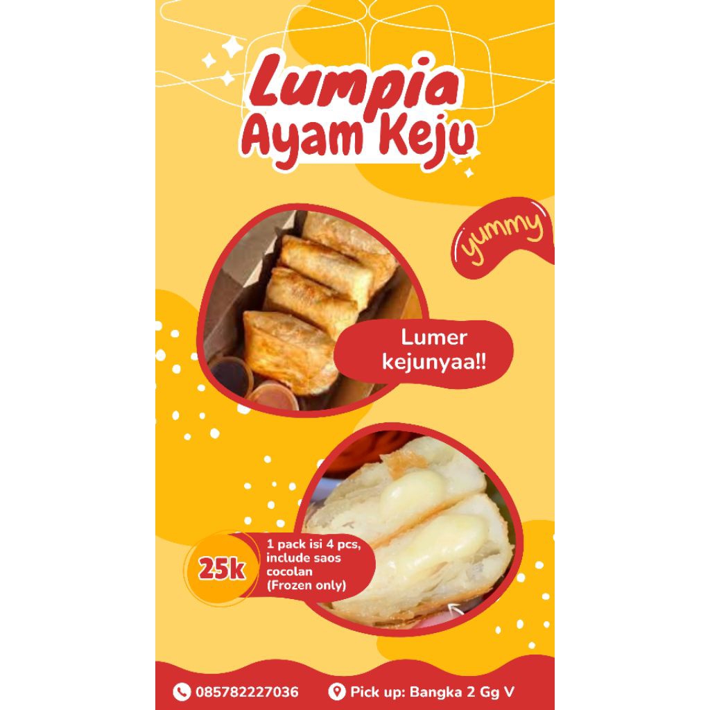 

Lumpia Ayam Keju Lumer isi 4pcs