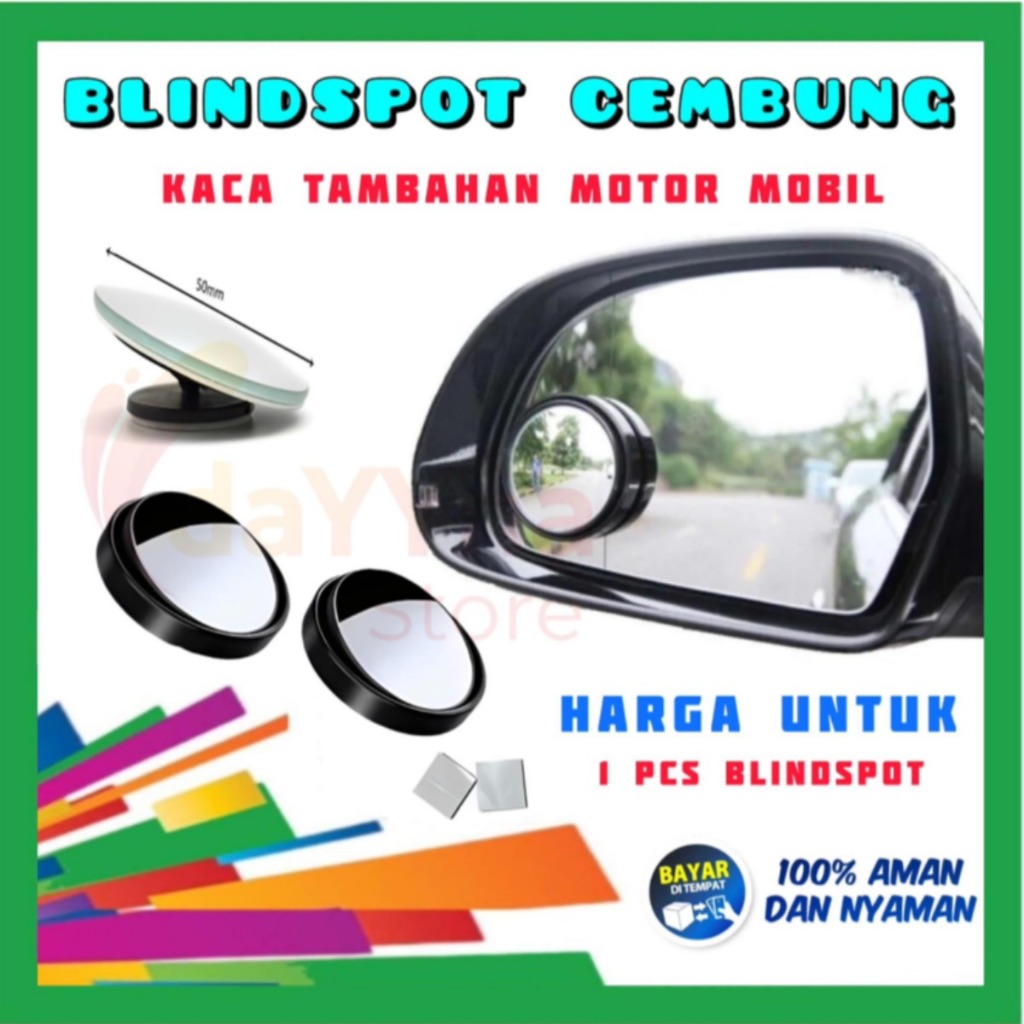 Blind Spot Mirror Spion Mobil Kaca Cermin Spion Tambahan Mobil Motor Blind Spot