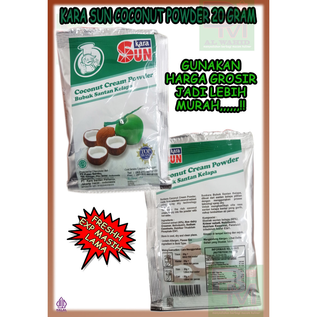 

Santan Sun Kara Bubuk 1 Sachet Kemasan 20 Gram