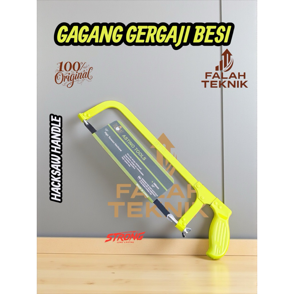 Gagang Gergaji Besi 12 inch Astino Plat Tebal Set Mata Gergaji